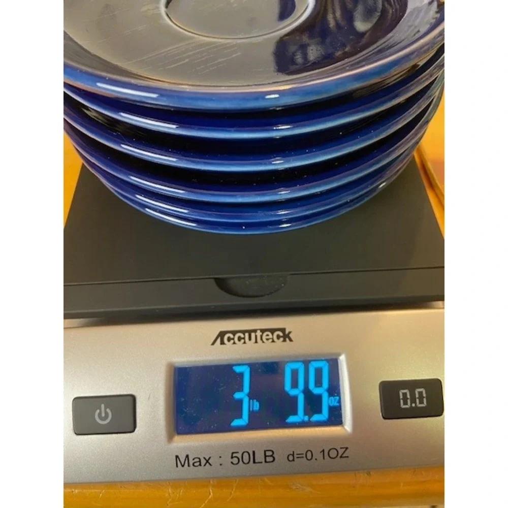 Fiesta Cobalt Blue Saucers Homer Laughlin China Co Set of 5 7/8